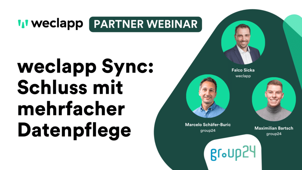 Webinar: weclapp Sync - Schluss mit mehrfacher Datenpflege mit group24