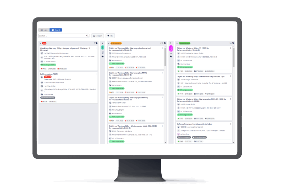 ADASMA-plugin ticketboard mockup auf dem Computer