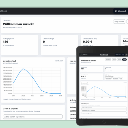 Plugin FlexiPortal: Screenshot Dashboard
